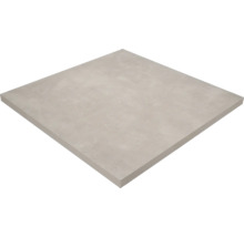 Vierkante keramische vloertegel in grijze betonlook.