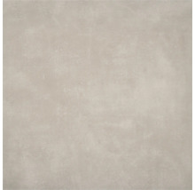 Tegel met betonlook en een mat oppervlak.