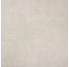 Vierkante keramische tegel met betonlook en een mat oppervlak.