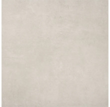 Lichtgrijze keramische tegel met betonlook voor wand en vloer, vierkant, mat oppervlak.