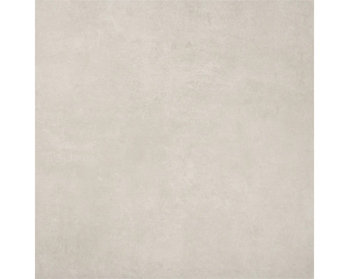 Lichtgrijze keramische tegel met betonlook voor wand en vloer, vierkant, mat oppervlak.