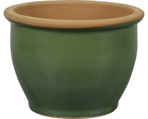 Groene bloempot van keramiek