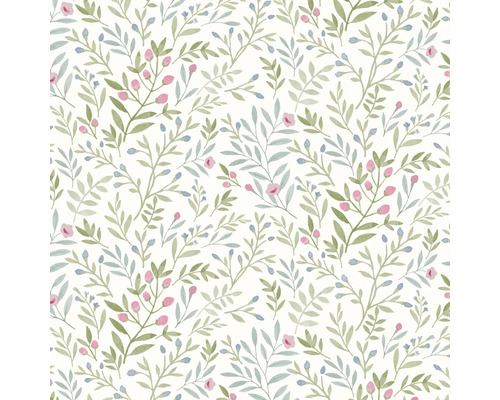 Bloemenbehang met bloemen en bladeren