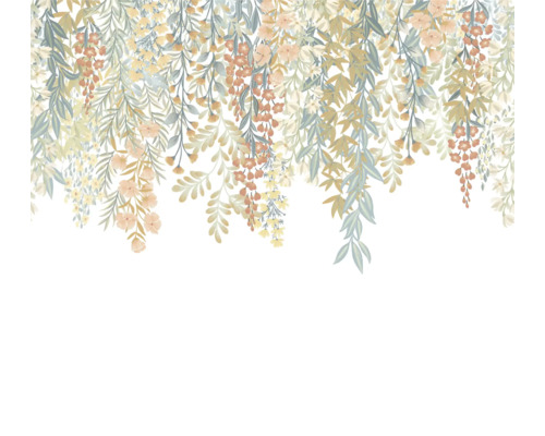 Behangpatroon met bloemmotief in hangend ontwerp