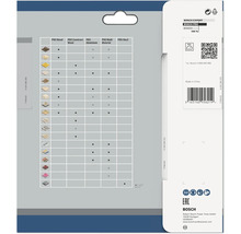 Bosch Expert Bosch Pro productverpakking met materiaaloverzicht en logo's