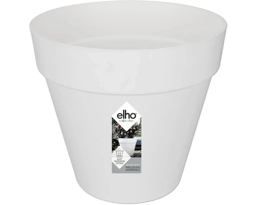 Witte kunststof bloempot