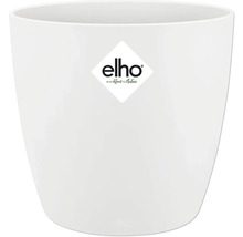 Witte kunststof bloempot met Elho logo