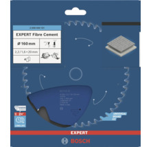 Bosch cirkelzaagblad Expert Fibre Cement, diameter 160 millimeter, asgat 20 millimeter, 4 tanden, voor vezelcement.