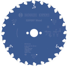 Bosch cirkelzaagblad Expert for Wood, 165 bij 2,6 bij 20 millimeter, 24 tanden, blauw.