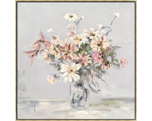 Schilderij met bloemen in een vaas