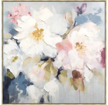 Schilderij met bloemmotief en lijst