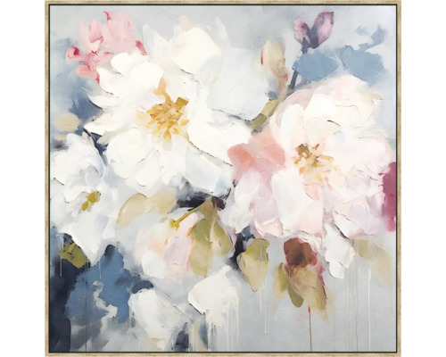 Schilderij met bloemmotief en lijst
