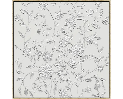 Schilderij met bloemmotief en lijst