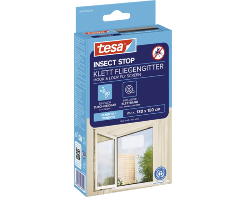 Tesa Insect Stop klittenband hor voor ramen, inclusief klittenband