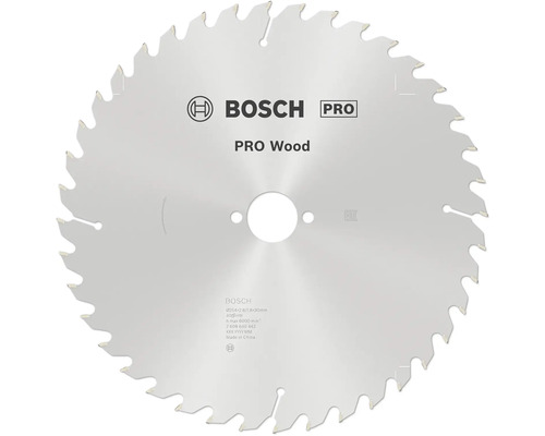Bosch cirkelzaagblad PRO Wood voor hout met 40 tanden en een diameter van 254 millimeter.
