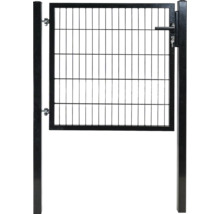 Metalen tuinpoort met slot en twee palen