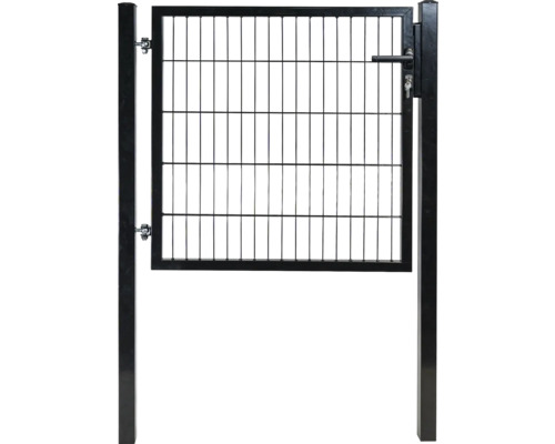 Metalen tuinpoort met slot en twee palen