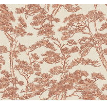 Vliesbehang met dennenpatroon