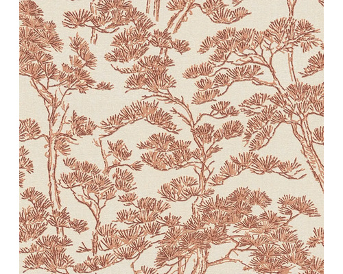 Vliesbehang met dennenpatroon