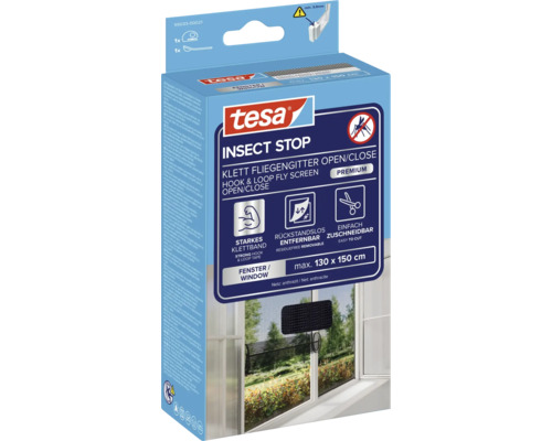 Tesa Insect Stop hor met klittenband, geschikt voor ramen tot maximaal 130 x 150 cm