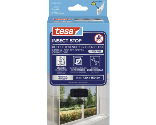 Tesa Insect Stop klittenband hor open/dicht voor ramen, maximaal 130 x 150 cm