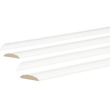 Witte houten kwartrondlijsten