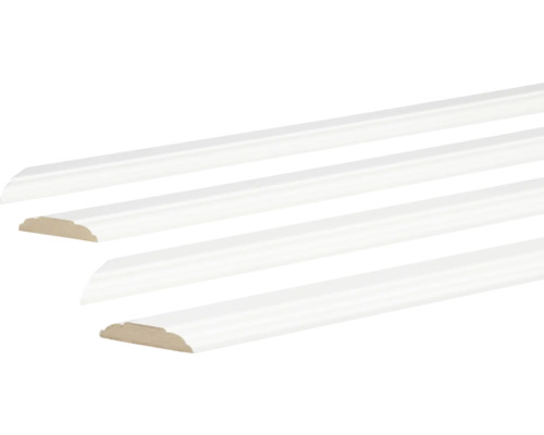 Witte houten kwartrondlijsten