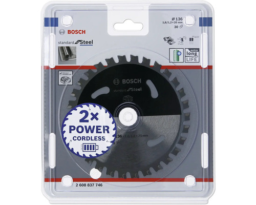 Bosch cirkelzaagblad Standard for Steel, diameter 136 millimeter