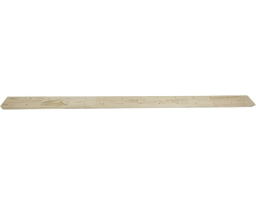 Houten trapboom met voorgeboorde gaten voor traptreden.