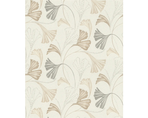 Behang met ginkgo bladmotief