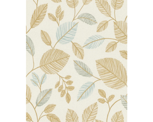 Behang met bladerenpatroon