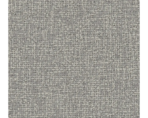 Close-up van een grijze meubelstof met geweven textuur