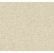 Structuurbehang met grove bastoptiek in lichtbeige.