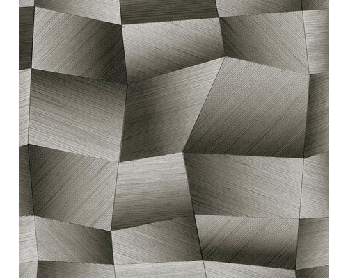 Behang met geometrische vormen en metalen textuur