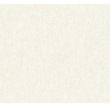 Crèmewit behang met fijne lengtestructuur en gestructureerd oppervlak.