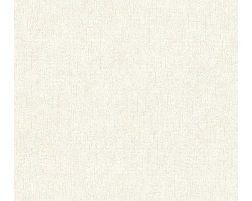 Crèmewit behang met fijne lengtestructuur en gestructureerd oppervlak.