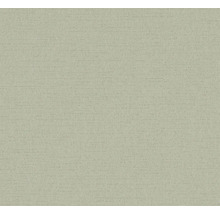 Vliesbehang met fijne linnenstructuur in saliegroen.