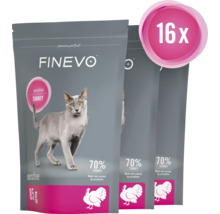 FINEVO kattenvoer kalkoen, sensitive, 16 stuks