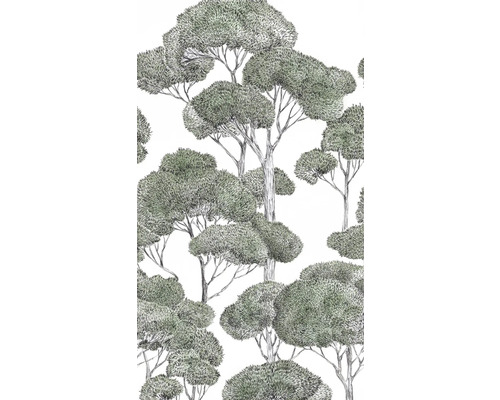 Behang met boomtekening