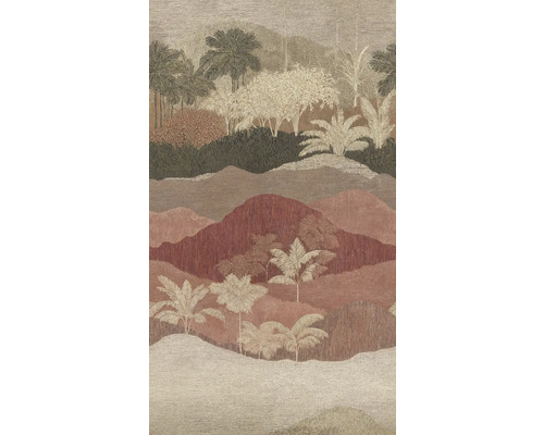 Behang met jungle motief en palmbomen