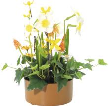 Decoratieve kunstbloemen in een pot