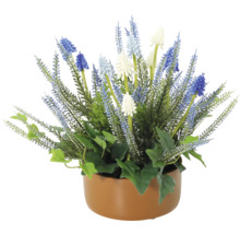 Decoratieve kunstbloemen in een pot