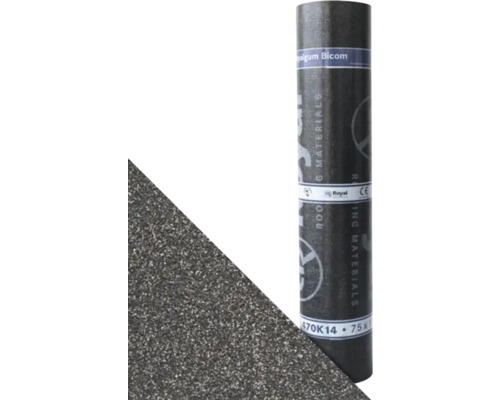 Bitumen dakbedekking Royal Gum Bicom 470K14 met gezand oppervlak.