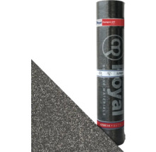 Zwarte Royalgum APP bitumen dakrol 6 bij 1 meter met minerale afwerking voor dakafdichting.