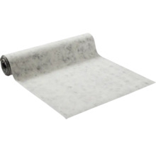 Gedeeltelijk uitgerold wit afdekvlies op een rol.