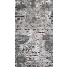 Oude bakstenen muur met pleisterstructuur als achtergrond