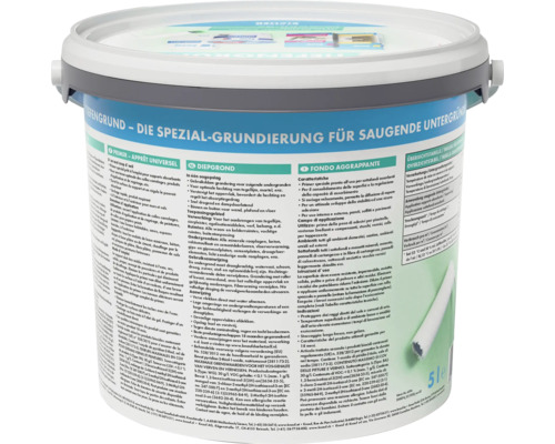 Emmer met speciale primer voor absorberende ondergronden