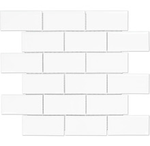 Rechthoekige, witte mozaïektegels