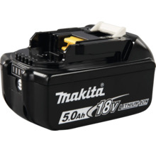 Makita 18 volt lithium-ion accu met een capaciteit van 5,0 ampère-uur.