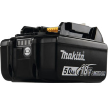 Makita accu 18 Volt 5,0 Ampère-uur Lithium-Ion met laadstatusindicator.